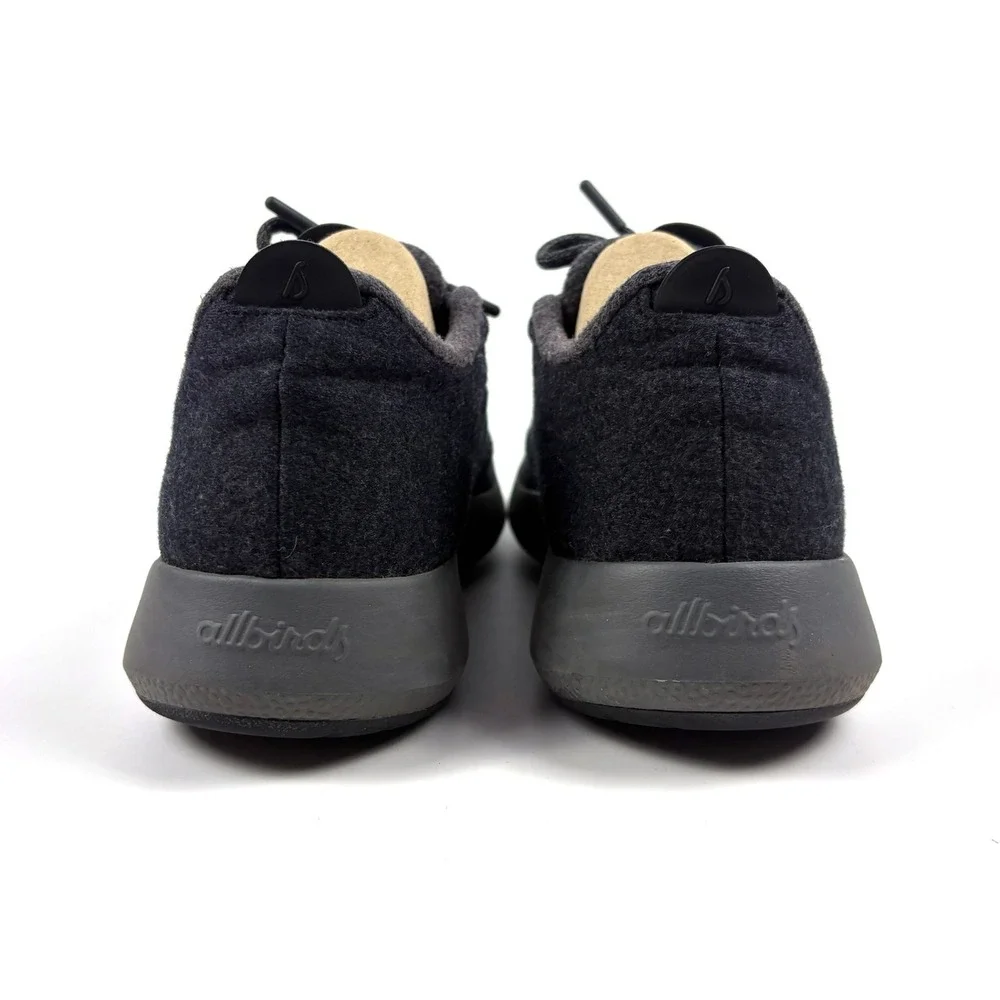 Allbirds Wool Runner Mizzle Shoes Mens Sz 11 Natural Black/Dark Gray with Box